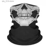 Cycling Caps Masks Cycling Face Mask Skull Clown Halloween Scarf Warm Headband Breathable Running Outdoor Sports Face Cover Neck Tube Bandana T230718