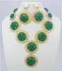 Collier Boucles d'oreilles Set African Wedding Coral Perles bijoux nigériane 101-3