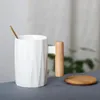 Mokken Houten handvat Keramiek Koffiemok Theekop Originele ontbijtkopjes Paarcadeau en aardewerk Gepersonaliseerde geschenken Drinkware