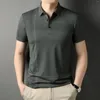 Polos para hombre, ropa de verano a rayas, camiseta de manga corta con solapa para hombre, camiseta polo versátil de moda de contraste informal de negocios S6034