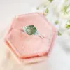 Conjunto de anéis de cluster Luxyimagic pedras preciosas de cristal verde natural para mulheres prata esterlina 925 sólida noivado de casamento hexágono joias finas