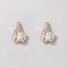 Boucles d'oreilles pendantes exquise pétoncle goutte pour les femmes élégante perle pierre or argent couleur alliage métal bohème bijoux 3921