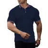 Heren Polo's Zomer Casual Solid Color Cotton T-Shirt Polo Shirt Men Mode Breathable Street Slim Short Sleeve Hoge kwaliteit tops