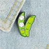 Pins Brooches Pea Baby Cartoon Pins For Women Cute White Kitten Enamel Pin Green Plant Vegetable Lapel Badge Shirt Bag Jewelry Girl Dhthw
