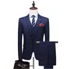 Pak mannen Klassieke 3 Stuks Plus Size S-6XL Luxe Trouwjurk Pakken Mannelijke Slim Fit Heren Smoking Blazers245R