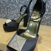 Luksusowe damskie buty z rybnymi obcasami w ustach Diamond Rhinestone Obcistelowane obcas