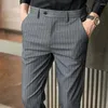 Männer Anzüge 2023 Hohe Qualität Männer Anzug Hosen Smart Casual Büro Hosen Business Für Hochzeit Kleid Männlich Streifen P173