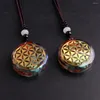 Pendentif colliers 2023 arrivée Orgone énergie collier résine pierre naturelle générateur Chakra Protection pendule pour goutte