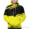 Hommes Hoodies Hommes Sweat Pour Femmes Drôle Jaune Moderne Grunge Brosse Motif Conception Imprimer Casual Sweat À Capuche Streatwear