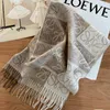 Scarves same Stars jacquard checkerboard autumn and winter fashion temperament warm tassel cashmere scarf Rowe shawl