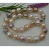 Colliers pendentifs Perle Edison multicolore de culture d'eau douce naturelle Perles en vrac 12-13MM Nelace 18 ";