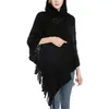 Scarves Women's Imitation Tassel Knit Shawl Autumn Chiffon With Button Ballet Wrap Cardigan For Women Cloaks