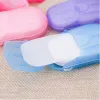 50pcs/box Portable Travel Soap Paper Disposable Mini Soap Paper Anti Dust Washing Hand Bath Cleaning Boxed Foaming Drop Ship Epack factory outlet