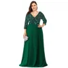 Basic Casual Dresses Plus Size Dresses for Women Elegant Sequin Chiffon Evening Party Dress Fashion Maxi Formal Wedding Luxury Cocktail Vestidos 230717