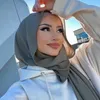 Hijabs 70 * 180cm Musulman En Mousseline De Soie Hijab Châles Écharpe Femmes Solide Couleur Tête Wraps Femmes Hijabs Foulards Dames Foulard Femme Voile Musulman 230717