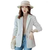 Women's Suits Vintage Women Blazer Single Breasted Plaid Female Suit Jacket Fashion Korean Outerwear Loose Big Size Blaser Coat