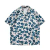Heren Casual Shirts Zomer Mode Bloemenprint Korte Mouw Hawaii Strand Vakantie Shirt Paar Stijl Zachte Dunne Vintage Losse Blouse Top