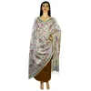 Ethnic Clothing Digital Bird Scarf Printed Jute Silk Dupata Long Neck Wrapped Shawl European And American Fashion Trend