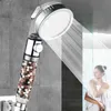 ZhangJi 3 Spraying Modes SPA Shower Head with Stop Switch High Pressure Water Saver ABS Anion Filter Luxurious Spray Nozzle L230620