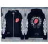 Moda de lujo para hombre Chaquetas Diseñador Cremallera Sudaderas Corazón Herradura Estampado cruzado Marca Ch Sudaderas con capucha Mujer Cromos Abrigo Suéter informal Suéter suelto Chaqueta