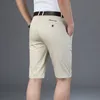Herenshorts Zeskleurige casual shorts heren zomer recht elastisch zakelijk mode dun kaki beige zwart marineblauw 230718