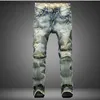 Big Size 42 2020 Europese Stijl Mannen Jeans Gaten Frazzled Jeans Mens Casual Leisure Denim Lange Broek Lichtblauw QQ0293296I