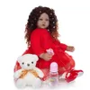 Puppenly gestaltete Babypuppe mit schwarzer Haut und 60 cm Stoffkörper Afrikanische Puppe für Kinder Babyspielzeug für Kinder Weihnachtsgeschenk 230717