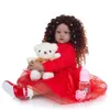 Poupées ly conçu bébé poupée avec peau noire et corps en tissu de 60 cm poupée africaine pour enfants bébé jouet pour enfants cadeau de Noël 230717