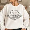 Sweats à capuche pour femmes Banques extérieures Sweatshirt de Caroline du Nord Pogue de vie Sweats à swets à swets à sweats de sweat à sweats d'équipage