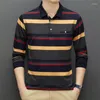 Heren Polo Collectie 95% Katoenen Polo Shirt Mannen Lange Mouw Multi-color Herfst Kleding Casual Koreaanse Mannelijke 2023 gestreepte