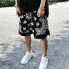 Pantaloncini da uomo High Street Chic Anacardi Fiore Baggy Uomini e donne Pantaloni sportivi hip-hop retrò Abbigliamento Casual Harajuku