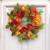 Dekorative Blumen, künstlicher Blumenkranz, 40 cm, Girlande, rund, große Wanddekoration, Hintergrund, Pfingstrosenkränze für Haustür, Festival, Fensterparty