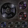 Wall Clocks Fitness Gym Sign Weight Plate 45lbs LP Record Clock Workout Room Weightlifting Decor Artwork Gift