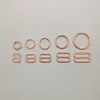 Sewing notions bra rings and sliders strap adjustment buckle in rose gold285g