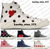 Обувь мужские брюки Taylors All Star 70 Hi Women Sneakers Supt 5 11 Casual US 5 CDG Дизайнер -дизайнер Sky Blue Trainers US5 Commes Des Garcons играют в Pink Love Peach Youth