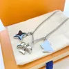 Europe America Fashion Style Necklace With Pendant Men Lady Women Silver-Colour Metal Emamel Dove Long Chain M00957