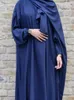 Ethnische Kleidung, muslimische Kapuzen-Jilbab-Abayas für Frauen, Party, Nida, Ramadan, Hijab, lange Mode, Gebetsoutfit, islamisches Dubai, türkisch, bescheiden