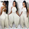 Kvinnors tvådelade byxor cmyaya eleganta kvinnor lös haren kostym och ruched open back tank top hip hop tracksuit 2 set Summer Outfits 230718