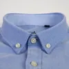 Mens Casual Shirts S6XL Cotton Oxford Long Sleeve Plain Mönster Skjorta Pocket Regular Fit Button Work 230718