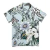 Vrijetijdsoverhemden voor heren Palmbladeren Losvallend overhemd Man Vakantie Zebra- en bloemenprint Hawaiiaanse grafische korte mouwen Cool Oversized blouses