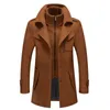 Herren Wolle Mischungen neue Winterwolle Mantel Männer Doppelte Jacke Single Breasted Trench Coat Männer Mode Wolle Mischungen HKD230718