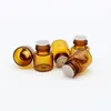 1 ml 2 ml 3 ml 5 ml butelka olejku eterycznego Amber Glass Glass Glass Perfume Olej fiolki próbki butelki testowe z pokrywkami Zmniejszki Reduktory Bfncq