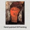 Figura femenina lienzo abstracto arte gordo niño Amedeo Modigliani pintura pintada a mano arte dormitorio decoración