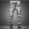 Big Size 42 2020 Europese Stijl Mannen Jeans Gaten Frazzled Jeans Mens Casual Leisure Denim Lange Broek Lichtblauw QQ0293283O