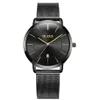 OLEVS 5869 reloj ultrafino para mujer reloj de pulsera de cuarzo resistente al agua acero inoxidable con fecha calendario Ladi Clock344r