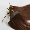 Najwyższa jakość 8a-indian Remy Human Hair Fave 22 PU Taśma na przedłużanie włosów 2 5G na sztukę Kolor 60# 40pcscolor 1# 63243