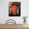 Weibliche Figur, abstrakte Leinwandkunst, fettes Kind, Amedeo Modigliani, Gemälde, handgemaltes Kunstwerk, Schlafzimmerdekoration