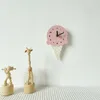 Wall Clocks 1Pc Creative Cute Ins Nordic Style Clock Home Mini Ice Cream Shape Cartoon Silent Room Decoration