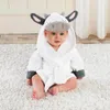 Gift Sets 37 Designs Hooded Animal model ing Baby BathrobeCartoon Spa TowelCharacter kids bath robeinfant strandlakens 230718