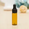 Mini flaconi contagocce per olio essenziale in vetro ambrato da 5 ml, riutilizzabili, vuoti, contagocce, profumo, cosmetico, lozione liquida, contenitore per campioni, Imfw